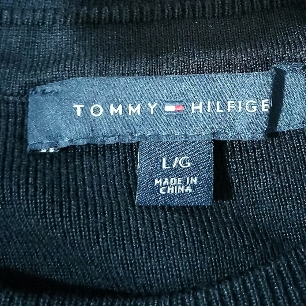 Tommy Hilfiger Navy Colorblock Stripe Knit Sweater Dress Women's Large L - Picture 4 of 5